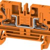 Through terminal block, push-in connection, 2.5 mm², 24 A, 8 kV, orange, 2847240000