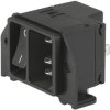 Combination element plug C14, 3 pole, screw mounting, PCB connection, black, DC21.0021.1111