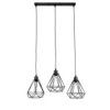 Lampa Wisząca Alambra Soro 3Xe27 Czarna Edo777195