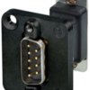 D-Sub plug, 9 pole, standard, equipped, straight, NADB9MF-B