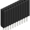 Socket header, 11 pole, pitch 1.27 mm, straight, 10027240
