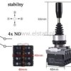 Przełącznik joystick; 4 pozycje; stabilny; 4xNO