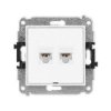 Mini Mechanizm Gniazda Komputerowego Podwójnego 2Xrj45, Kat. 6A, 8-Stykowy,...