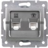 Logi Gniazdo Teleinformatyczne (Rj45 Cat 6+Rj11) Srebrne 021440043 25231