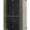 Szafa wisząca dzielona 19 22U, drzwi blacha/szkło, ściągane osłony boczne z zamkiem, tył zamek 600×550×1083 szer./gł./wys. mm