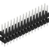 Pin header, 30 pole, pitch 2.54 mm, straight, black, 10057074