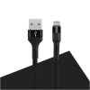 Kabel USB/USB-C 1m 2A czar. sznurk. Maxlife 828699