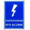 Tabliczka /znak informacyjny/ TZI 52X74S /WYŁĄCZNIK/ E04TZ-01041111500 /10szt./