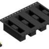 Pin header, 9 pole, pitch 2.54 mm, angled, black, SL10SMD0409SBTR