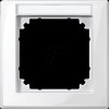 470119 M-SMART, cover-frame, 1-gang, polar white glossy, label holder