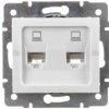 LOGI Gniazdo komputerowe (2xRJ45Cat 5e Jack) niezależne Biały 25110