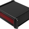 Aluminum Profile enclosure, (L x W x H) 120 x 106 x 49 mm, black/red (RAL 9005), IP65, 007501010