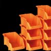 BX00001OG Stacking box set, 8-piece, orange, 16x9x7 cm