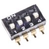 Przełącznik DIP 4-pozycyjny 4PST SMD 25 mA przy 24 V DC -20 → +70°C