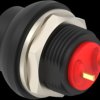 Pushbutton, 1 pole, black, unlit , 0.12 A/125 VAC, 0.2 A/50 VDC, 13.6 mm, IP68, 1-2329328-6