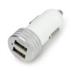Ładowarka samochodowa z gniazdem 2x USB 4,8A C48 - biała