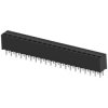 Socket header, 20 pole, pitch 2.54 mm, straight, green, 2-215307-0