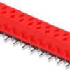 Socket header, 20 pole, pitch 1.27 mm, straight, red, 9-188275-0