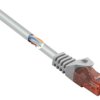 kabel LAN Renkforce RF-5047426, 1 szt., RJ45, CAT 6, U/UTP, 0.15 m, szary