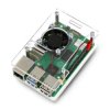 Obudowa do Raspberry Pi 5 - otwarta z wentylatorem - przezroczysta