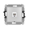 ICON Mechanizm gniazda telefonicznego pojedynczego 1xRJ11 4-stykowy, beznarzędziowe, bez pola opisowego srebrny metalik 7IGTBO-1