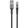 Kabel tekstylny Micro USB / USB-A z metalowymi wtyczkami 0,5m Goobay