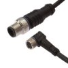 Kabel Konfekcjonowany Obustronny Złącze M8 Żeńskie 3-Pinowe Kątowe M12 Męskie...