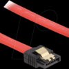 83973 SATA 6 Gb/s Cable straight to upwards angled 30 cm red