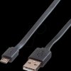 02.11.60 Sync and charging cable, USB-A -> micro B, black, 1.0 m