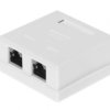 Gniazdo telefoniczne natynkowe RJ45, kategoria 5, 2 porty