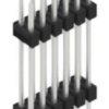 Pin header, 12 pole, pitch 2.54 mm, straight, black, 10057422