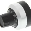 Pokrętło potencjometru Czarny, Chrom oś: 6 mm średnica: 22.8 mm Okrągłe Plastikowy Bourns