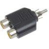 Przejście wtyk RCA - 2x gniazdo RCA (rozgałęziacz) (2szt)