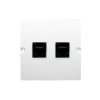 SIMON BASIC Gniazdo podwójne telefoniczne (RJ11) białe BMTF2.02/11 KONTAKT SIMON