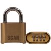 Scan ZA116-1 Brass Combination Padlock 50mm