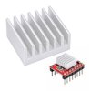Radiator aluminiowy wytłaczany - 14x14x6mm srebrny - radiator chłodzący - typ B