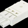 92.733.0053.0 Socket - 3-pin, white, spring connection