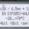 EA DIP205J-6NLW 4x20 DIP character display, black/white