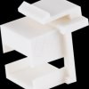 BS08-10123 Keystone empty adapter, rectangular, white, 10 pieces