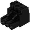 Socket header, 3 pole, pitch 5 mm, straight, black, 1955560000