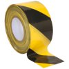 Sealey BTBY Hazard Warning Barrier Tape 80mm x 100m Black/Yellow Non-Adhesive