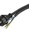 Przewód z wtyczką gumowy 3x1,5mm 1,5m czarny