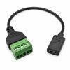 Gniazdo USB-C 5PIN z listwą rozłączną i przewodem 30cm USB Typ C