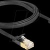 80345 Patch cable Cat.6a with Cat.7 raw cable U/FTP 1 m black