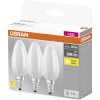 OSRAM HOMELIGHTING 4058075592551 LED Candle 5.5W W.White E14 35x100mm 3 pieces