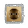 ICON Mechanizm gniazda pojedynczego z uziemieniem SCHUKO 2P+Z (przesłony torów prądowych) złoty 29IGP-1sp