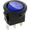 PRZEŁĄCZNIK OKRĄGŁY 23mm 12V 20A 3 PIN BISTABILNY NIEBIESKI