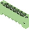 Pin header, 6 pole, pitch 5.08 mm, straight, green, 1401930000