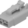 Socket, 3 pole, straight, 1 row, gray, DTM06-3S