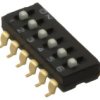 Przełącznik Dip-Switch Ilość Sekcji 6 On-Off 0,025A/24Vdc A6s-6104-H